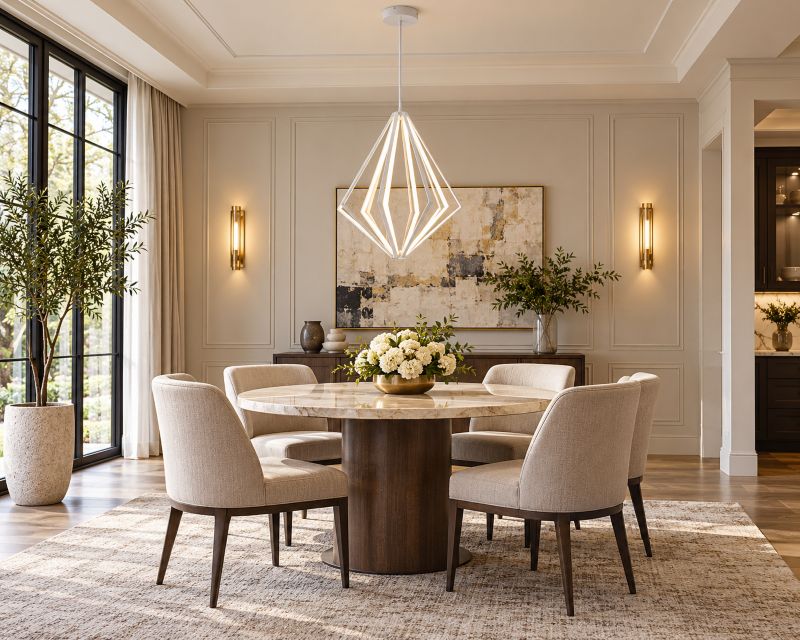 Diamond Metal LED Chandelier with Silicone Diffusers by Bethel - view 60