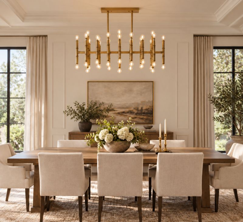 Bamboo Pipe Chandelier by Bethel - view 10