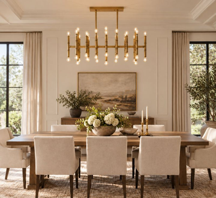 Bamboo Pipe Chandelier by Bethel - view 10