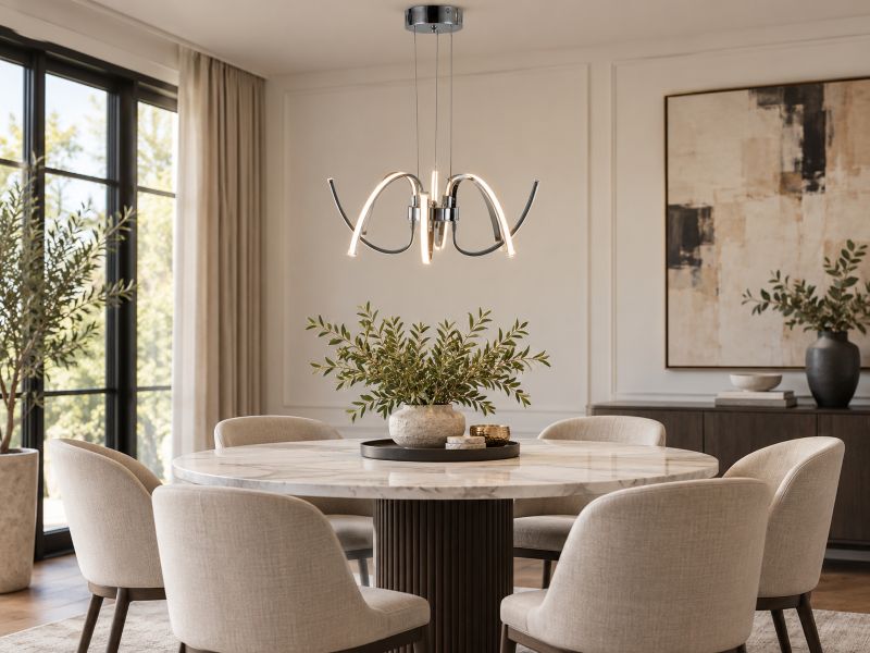 Chrome Chandelier (TR04) by Bethel - view 5