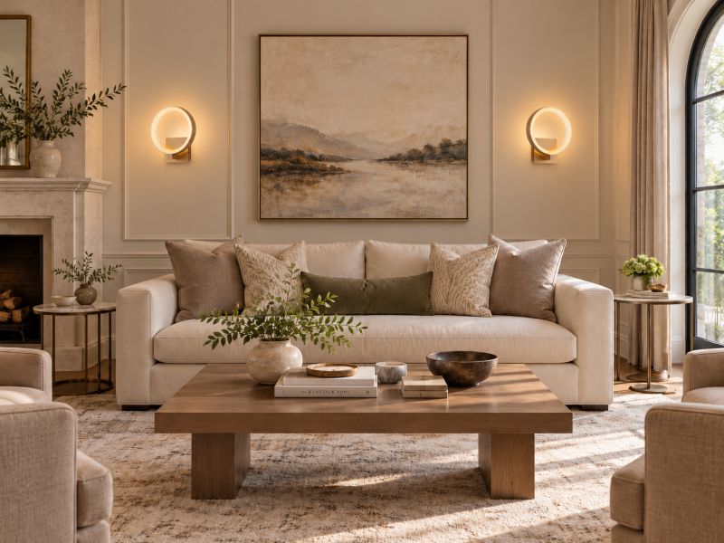 Round Gold Frame LED Wall Sconce with Clear Acrylic Diffuser by Bethel - view 6