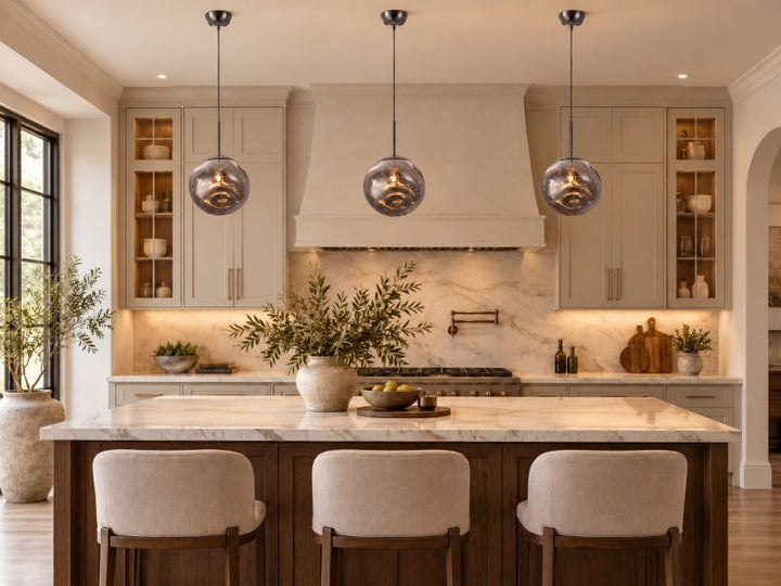 Single Pendant Acrylic Orb Light with Hardware by Bethel - view 10
