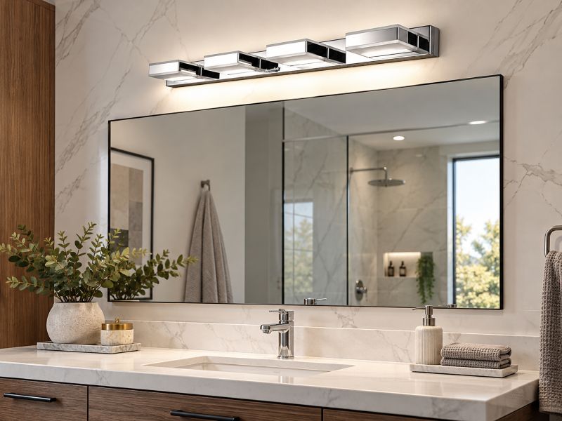 LED Wall Sconce with Stainless Steel Frame and Acrylic Cover by Bethel - view 4