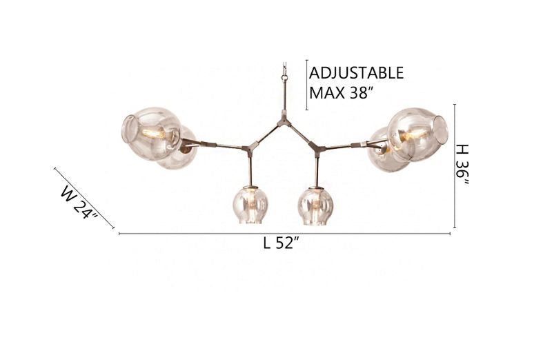 Frame Ceiling Fixture with Clear Glass Open Shades by Bethel - view 9