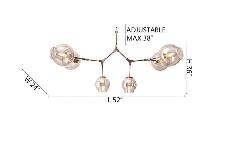 Frame Ceiling Fixture with Clear Glass Open Shades by Bethel - view 9