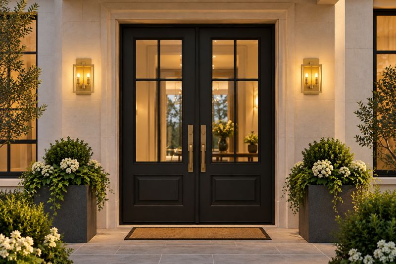 Oil Bronzed Framed Outdoor Wall Sconce with Edges and Clear by Bethel - view 21