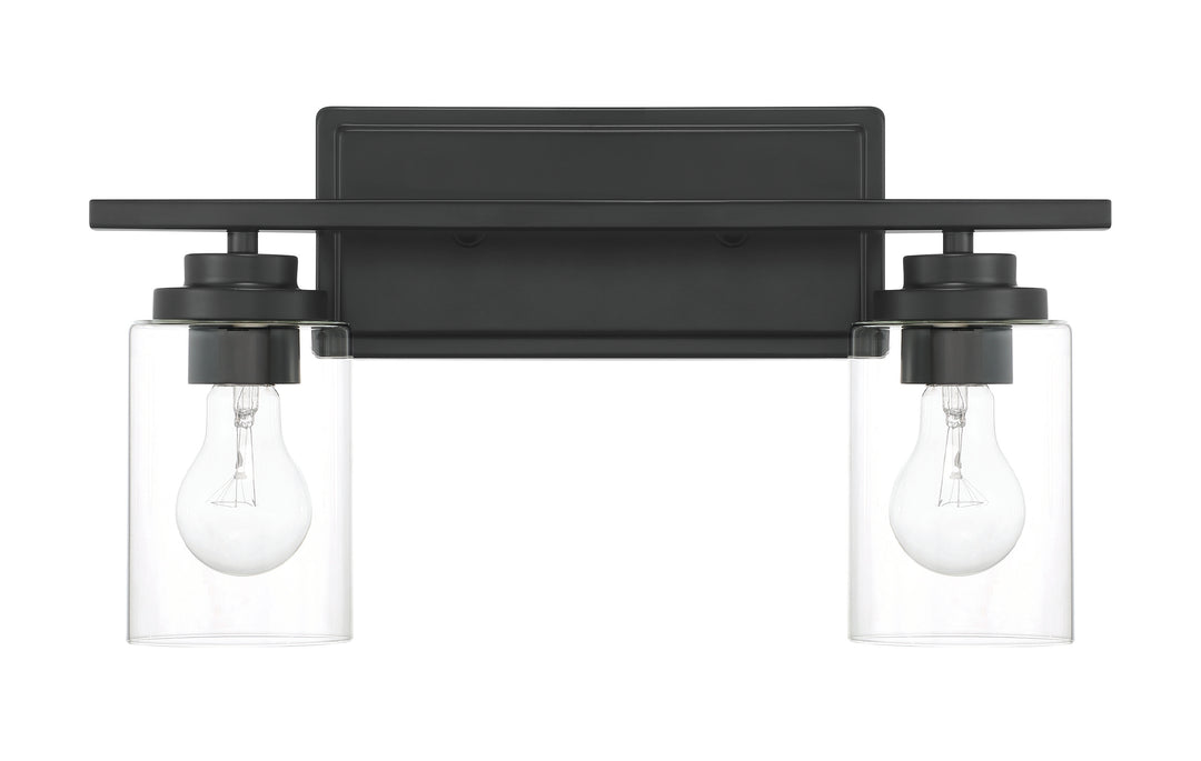 Clark Vanity Light in Flat Black by Craftmade