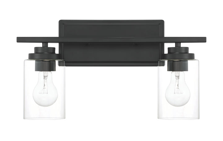 Clark Vanity Light in Flat Black by Craftmade