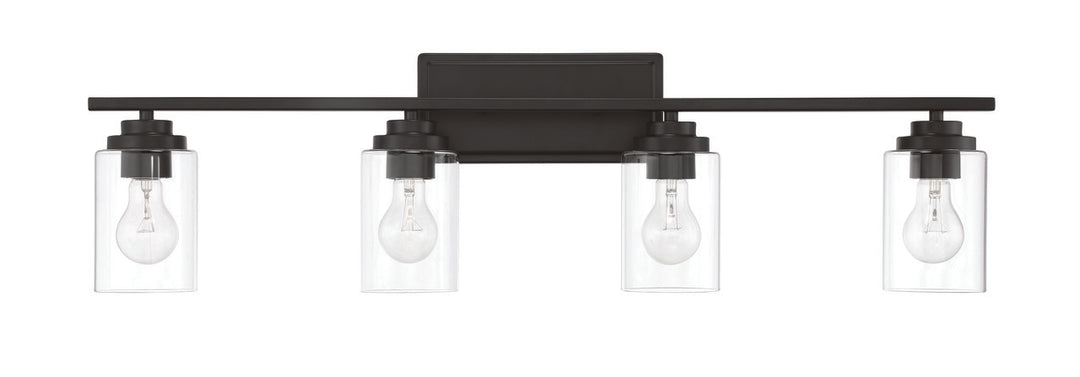 Clark Vanity Light in Flat Black by Craftmade