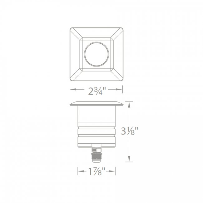 2" Inground Recessed Square Hex Louver
