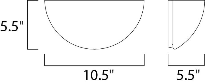 Essentials 1-Light Wall Sconce dimensions diagram