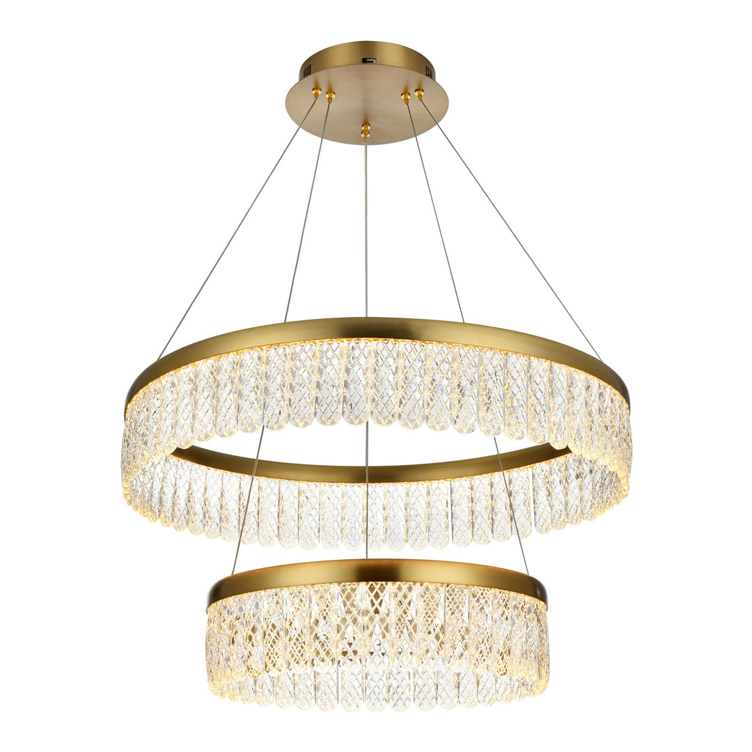 Rune Chandelier in Satin Gold by Elegant