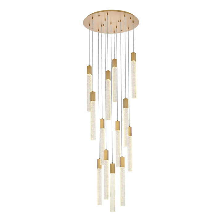 Weston Pendant (2067) in Satin Gold by Elegant
