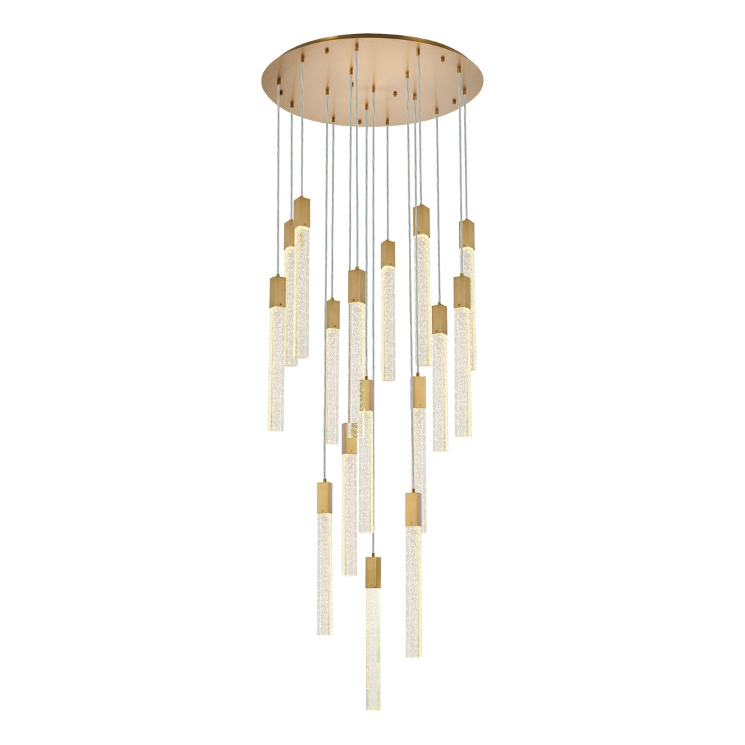 Weston Pendant (2067) in Satin Gold by Elegant