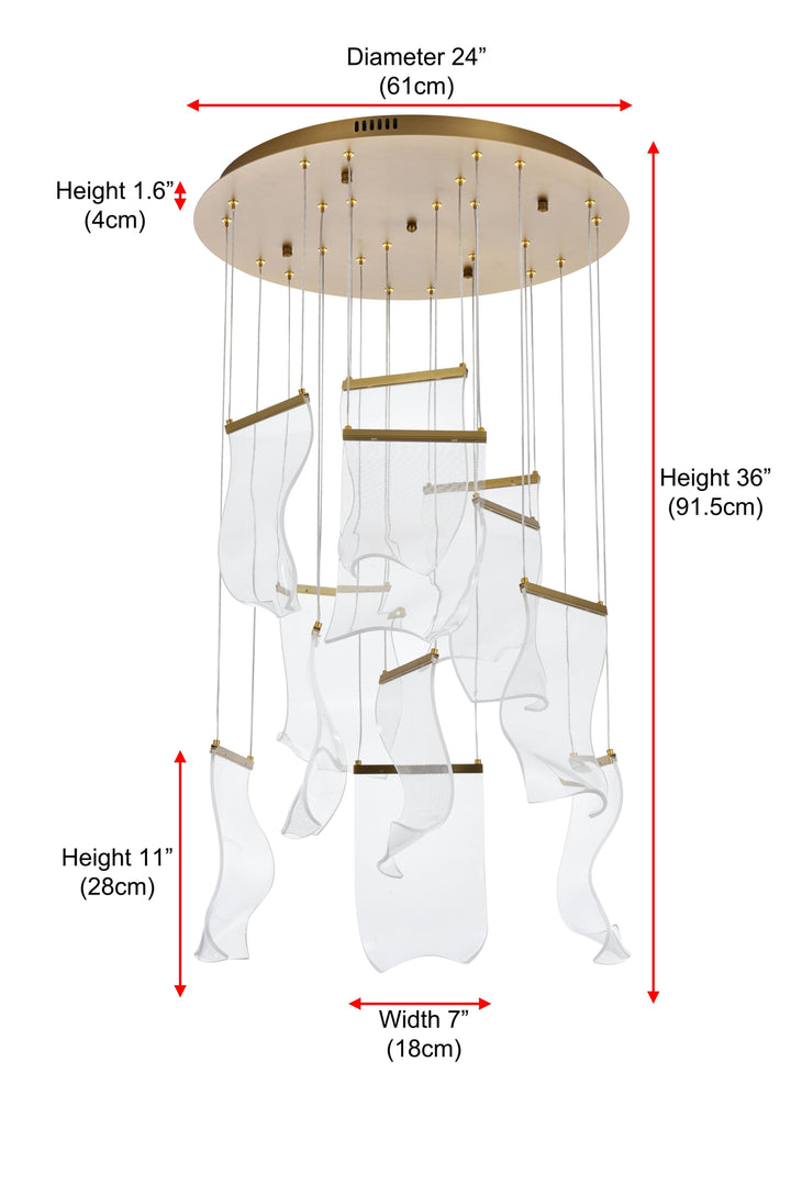 Zola Chandelier by Elegant - view 20