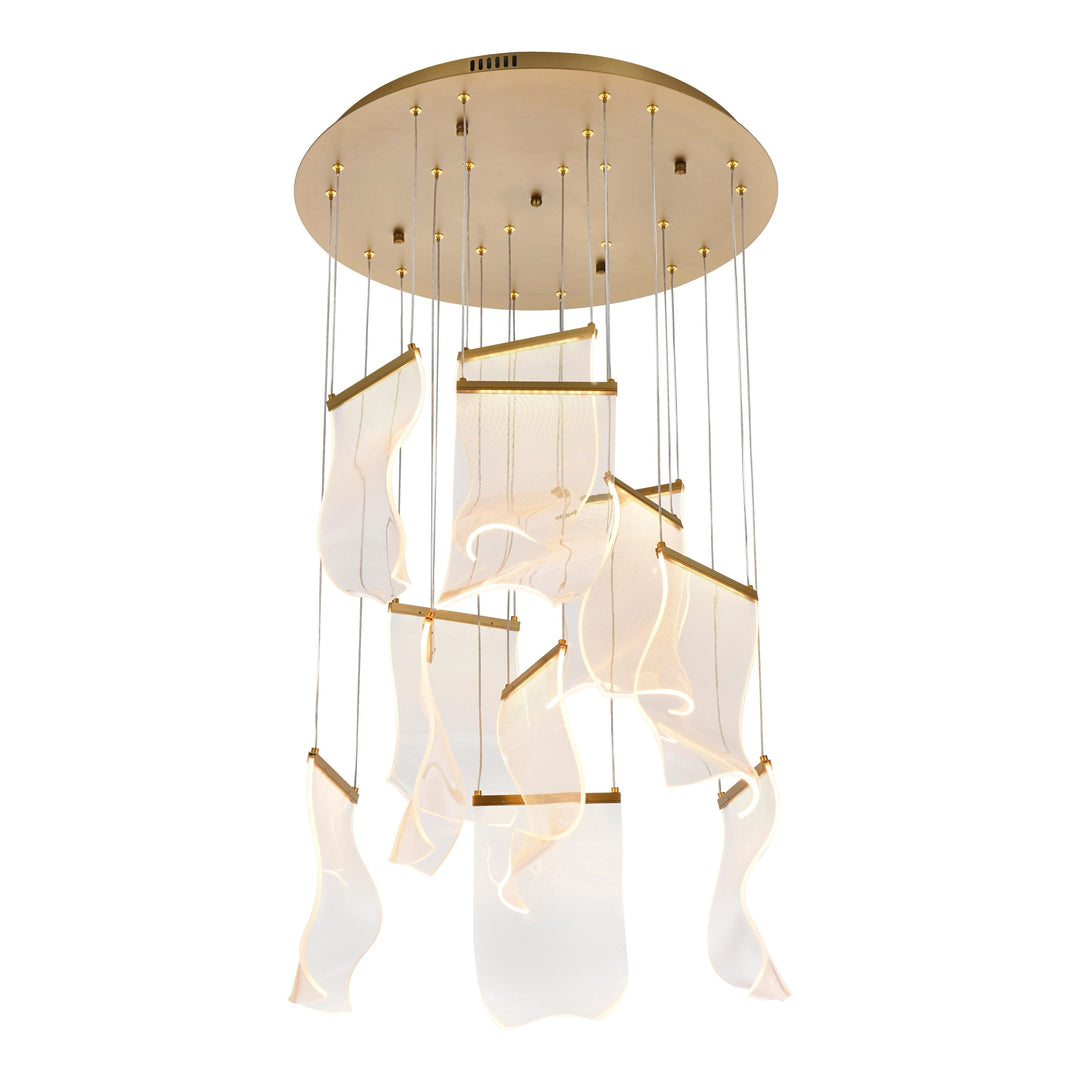 Zola Chandelier in Satin Gold by Elegant