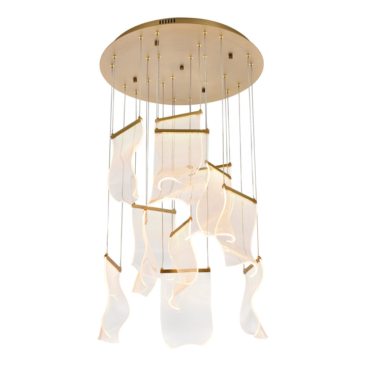 Zola Chandelier in Satin Gold by Elegant