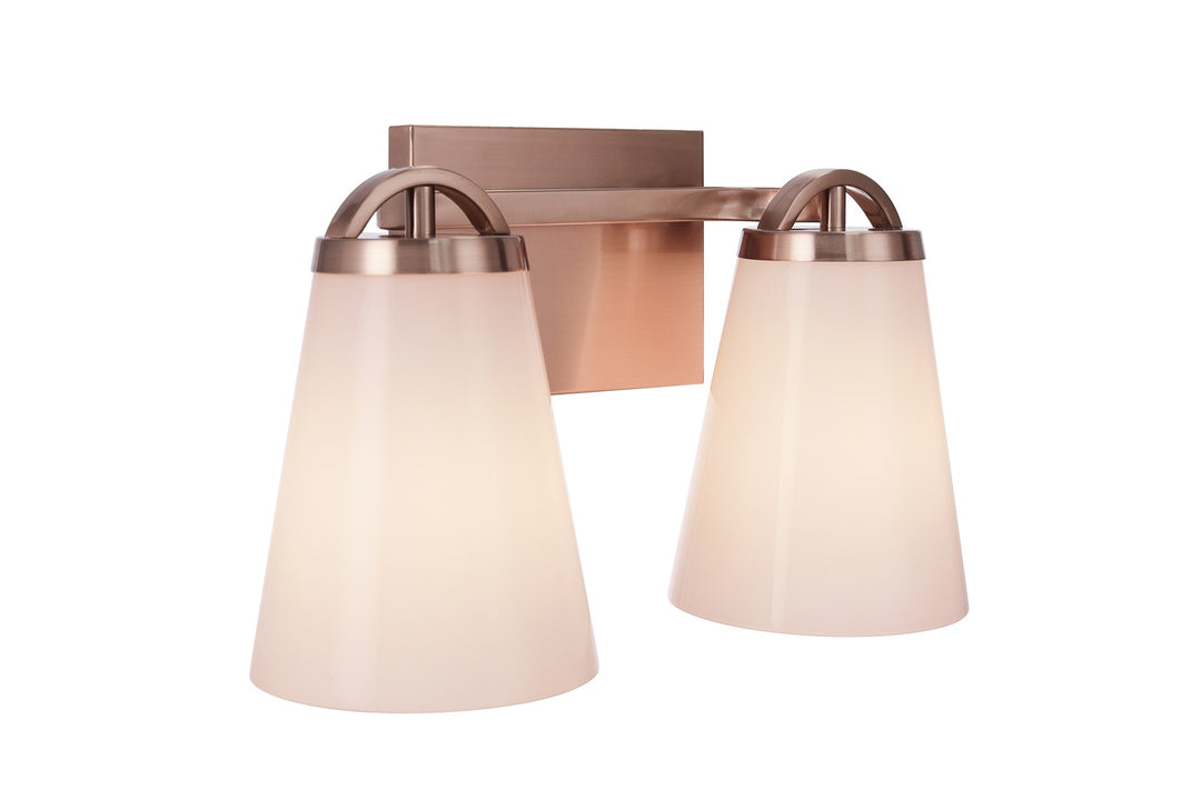 Zane Vanity Light in Premium Bronze / Cased White Glass by Craftmade