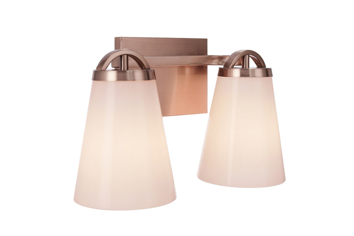 Zane Vanity Light in Premium Bronze / Cased White Glass by Craftmade