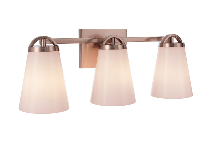 Zane Vanity Light in Premium Bronze / Cased White Glass by Craftmade