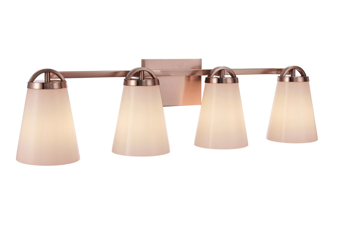 Zane Vanity Light in Premium Bronze / Cased White Glass by Craftmade