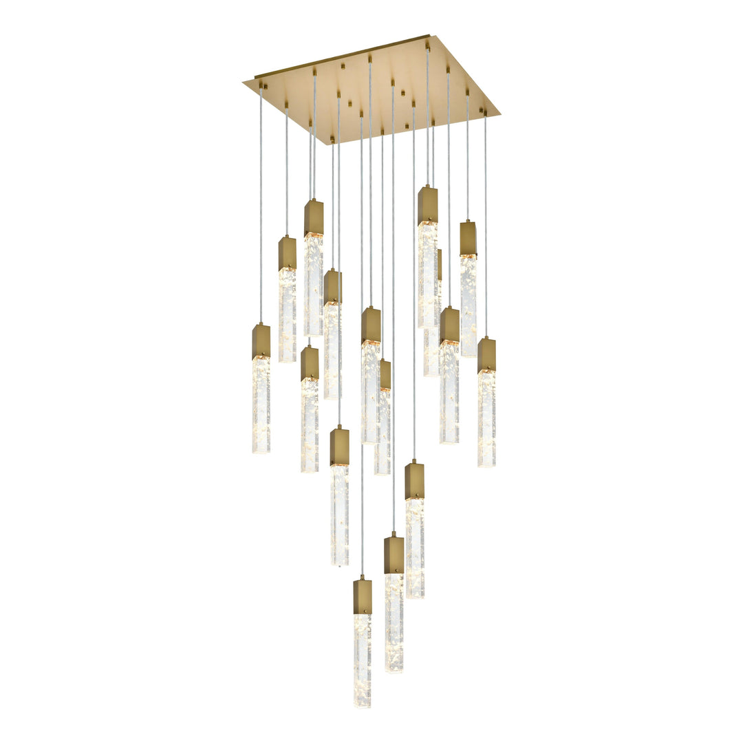 Aurora Chandelier in Satin Gold by Elegant