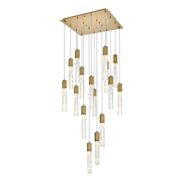 Aurora Chandelier in Satin Gold by Elegant