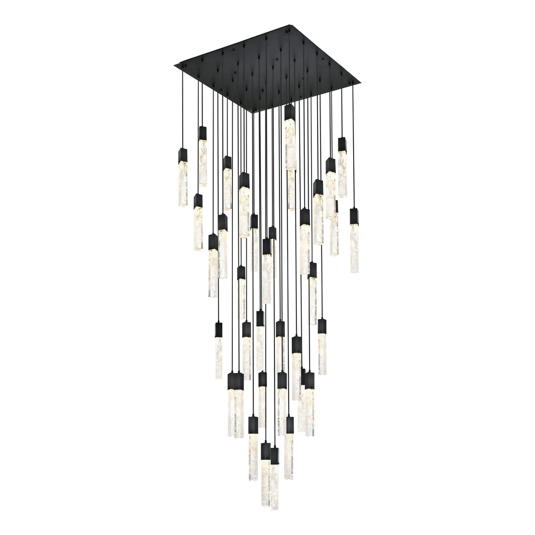Aurora Chandelier in Black by Elegant