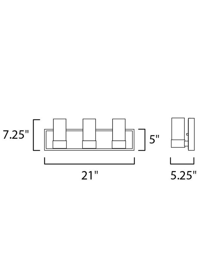 Sync LED Bath Vanity Light dimensions diagram