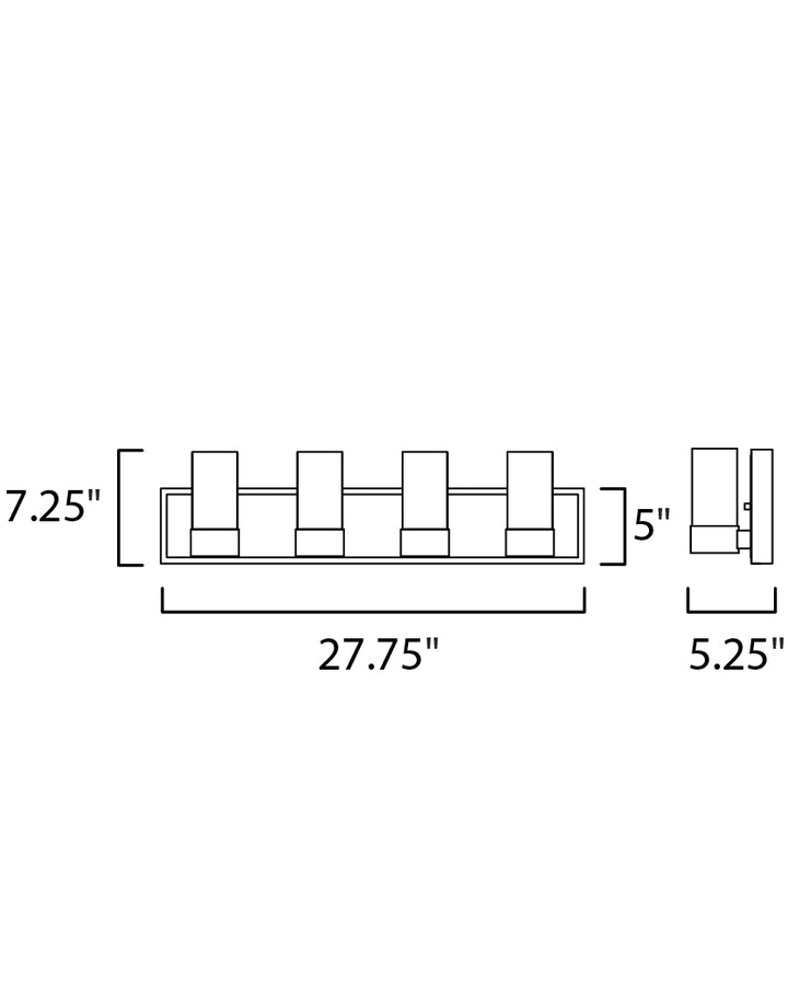Sync LED Bath Vanity Light dimensions diagram