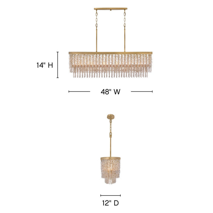 Rubina Medium Six Light Linear
