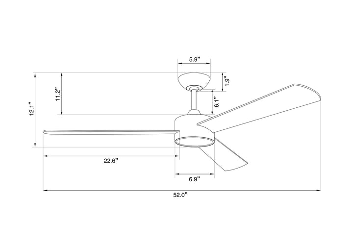 Lucci Air Climate III 52" DC Ceiling Fan