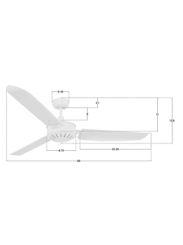 Lucci Air Carolina 56" Indoor/Outdoor Ceiling Fan