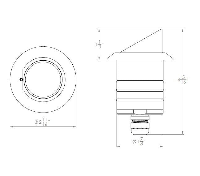 2" Inground Recessed Round Shroud