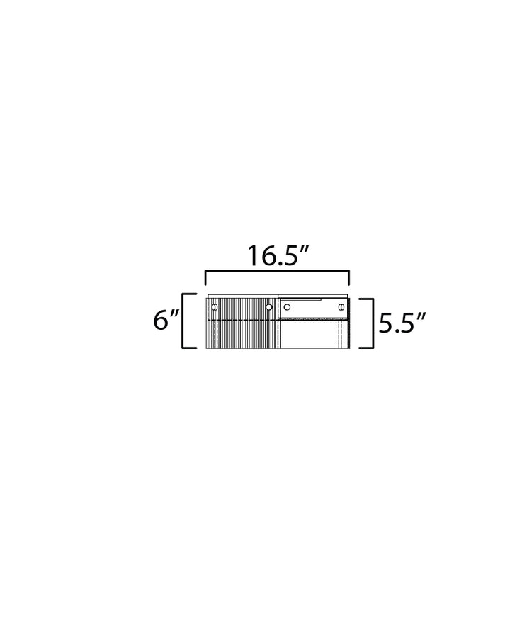 Spectre 16" Flush Mount dimensions diagram