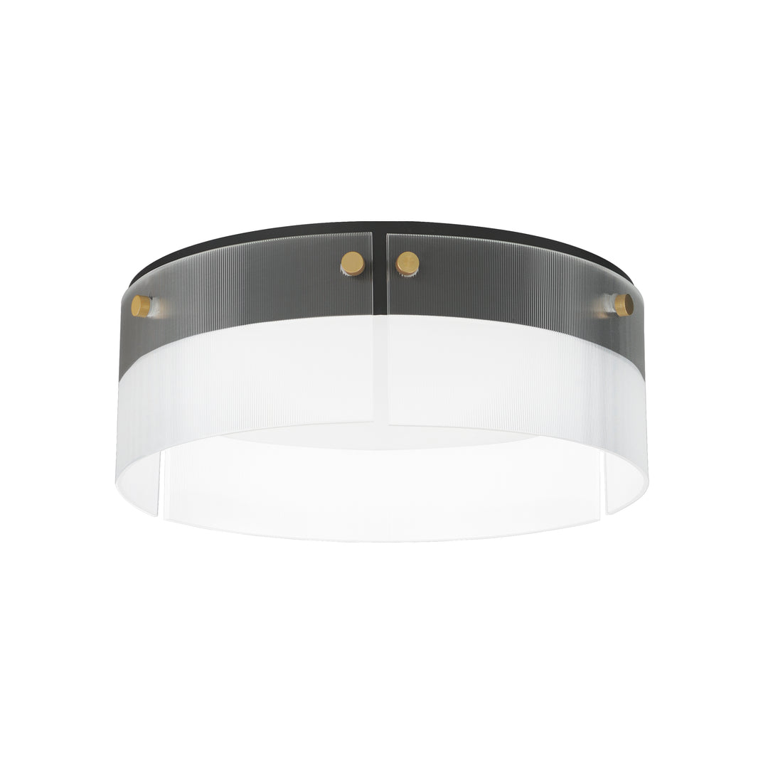 Spectre 16" Flush Mount Black / Natural Aged Brass