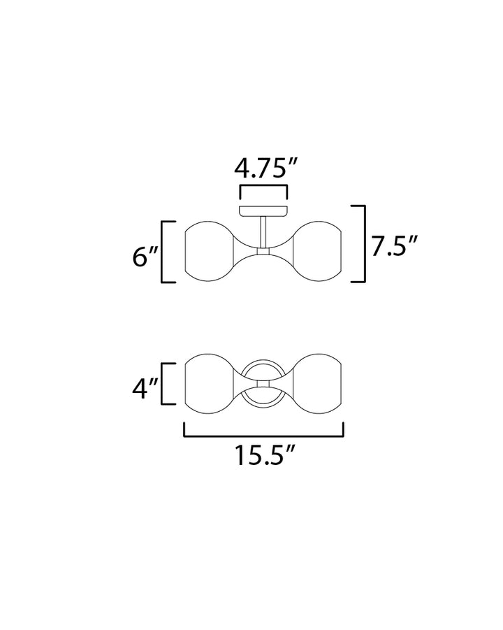 Neve Wall Sconce dimensions diagram