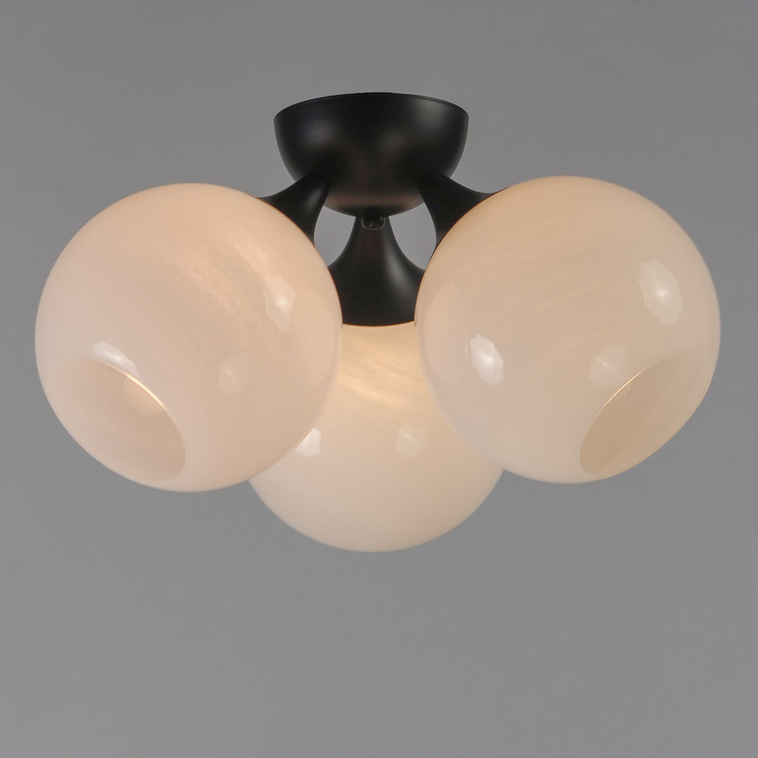 Neve 3-Light Semi Flush Black alternate view