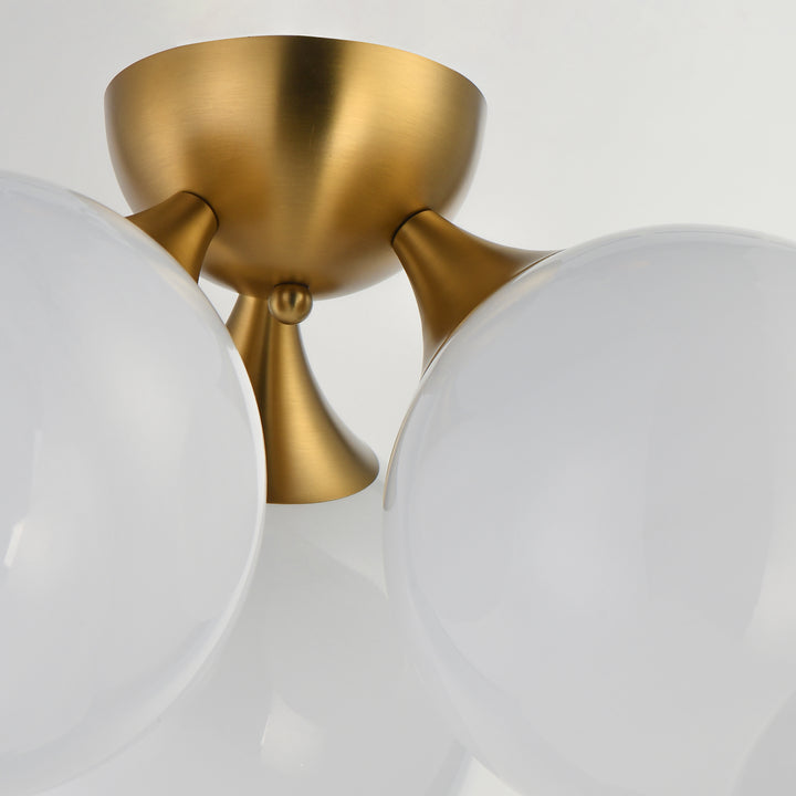 Neve 3-Light Semi Flush Natural Aged Brass alternate view