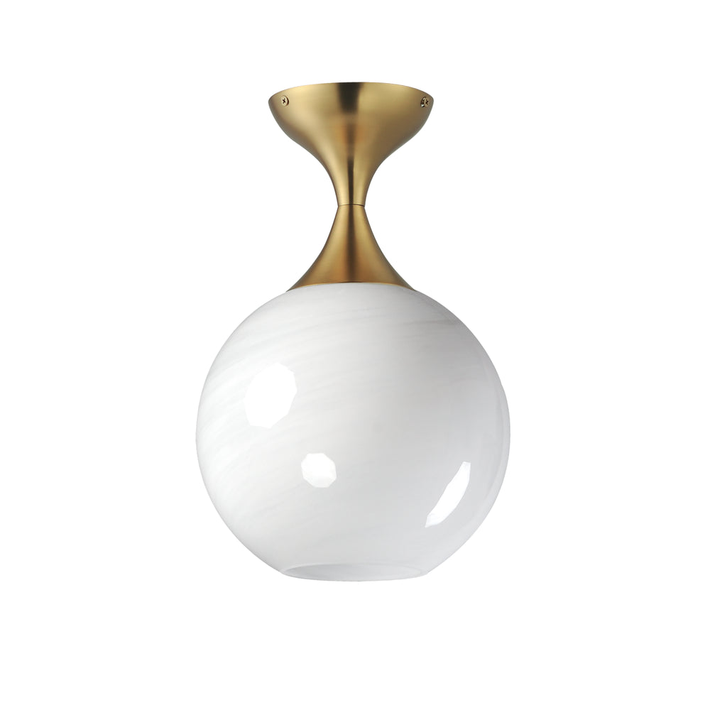 Neve Flush Mount Natural Aged Brass