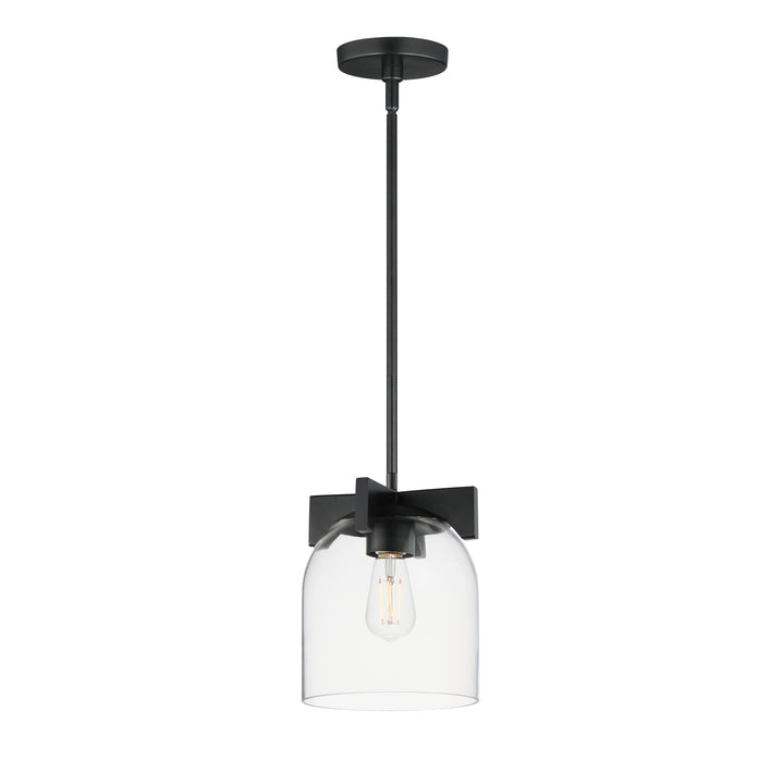 Scoop 1-Light Pendant/Flush Mount Black (CLBK)
