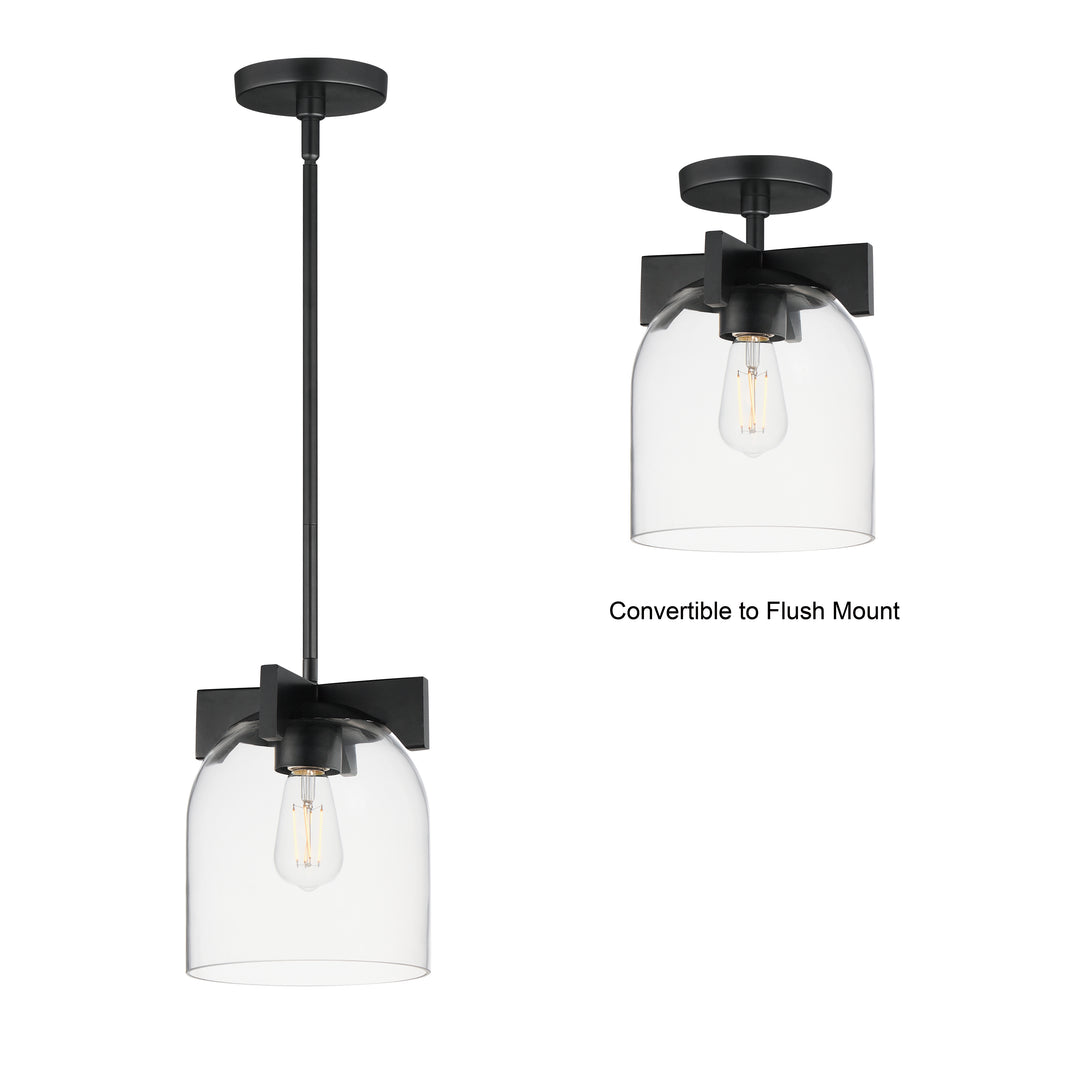 Scoop 1-Light Pendant/Flush Mount Black (CLBK) alternate view