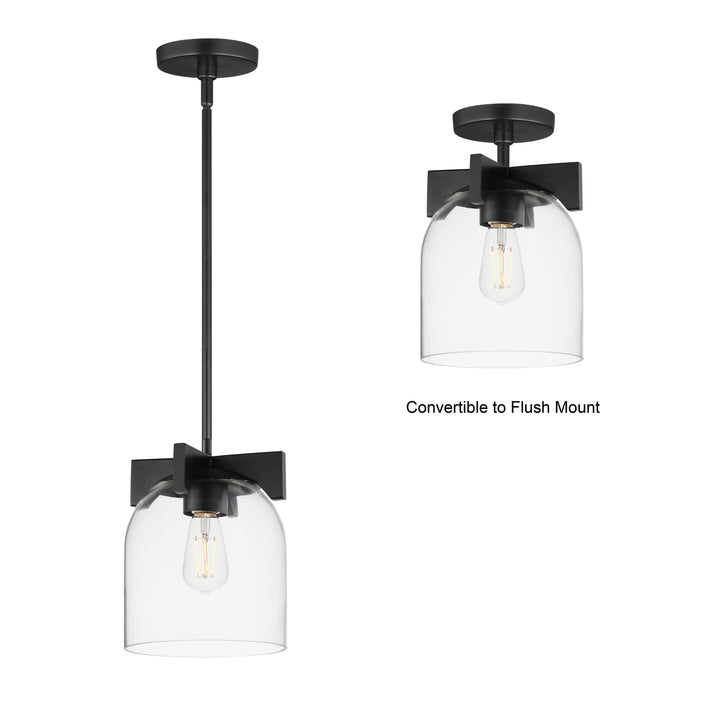 Scoop 1-Light Pendant/Flush Mount Black (CLBK) alternate view