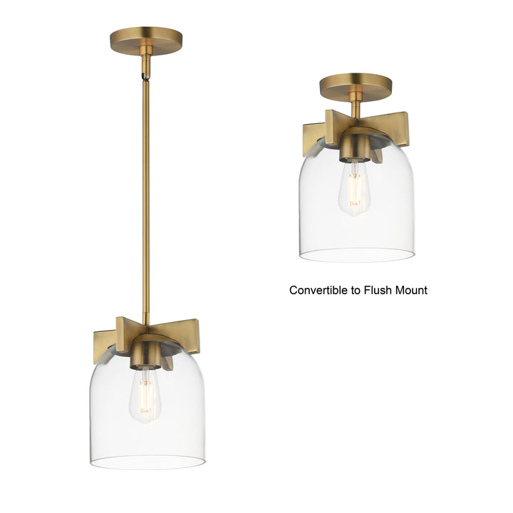 Scoop 1-Light Pendant/Flush Mount Natural Aged Brass (CLNAB) alternate view