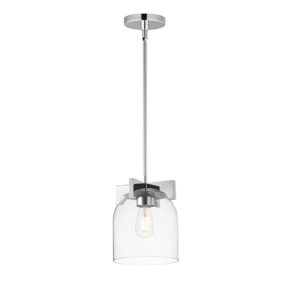 Scoop 1-Light Pendant/Flush Mount Polished Chrome (CLPC)