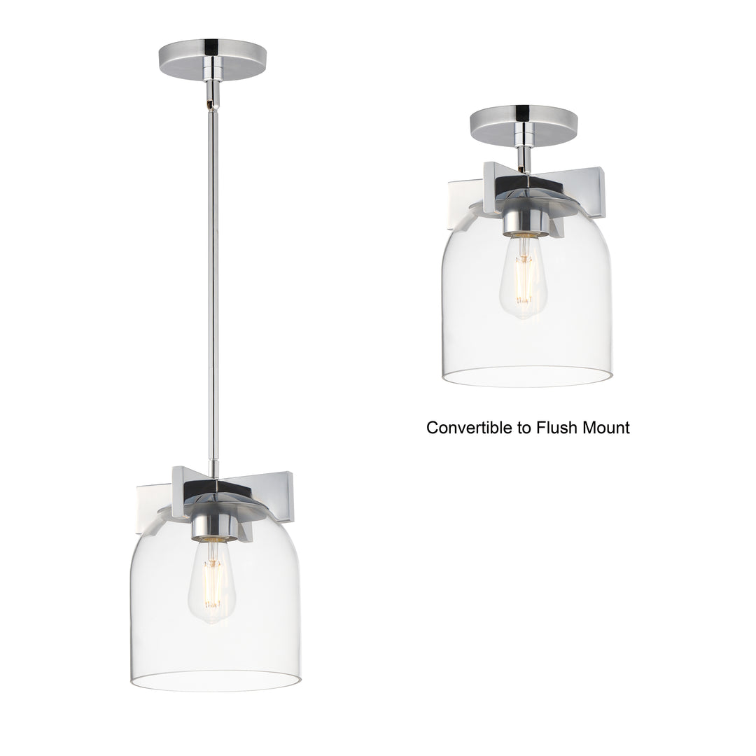 Scoop 1-Light Pendant/Flush Mount Polished Chrome (CLPC) alternate view