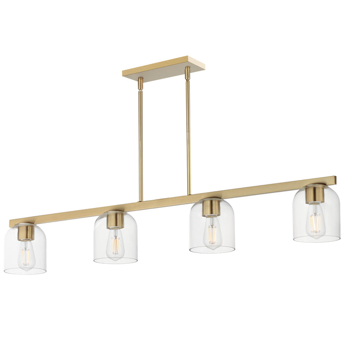 Scoop 4-Light Linear Pendant Natural Aged Brass (CLNAB)