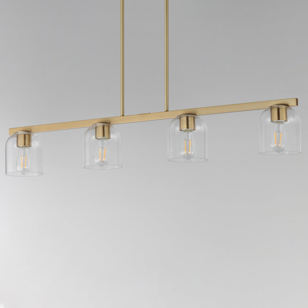 Scoop 4-Light Linear Pendant Natural Aged Brass (CLNAB) alternate view