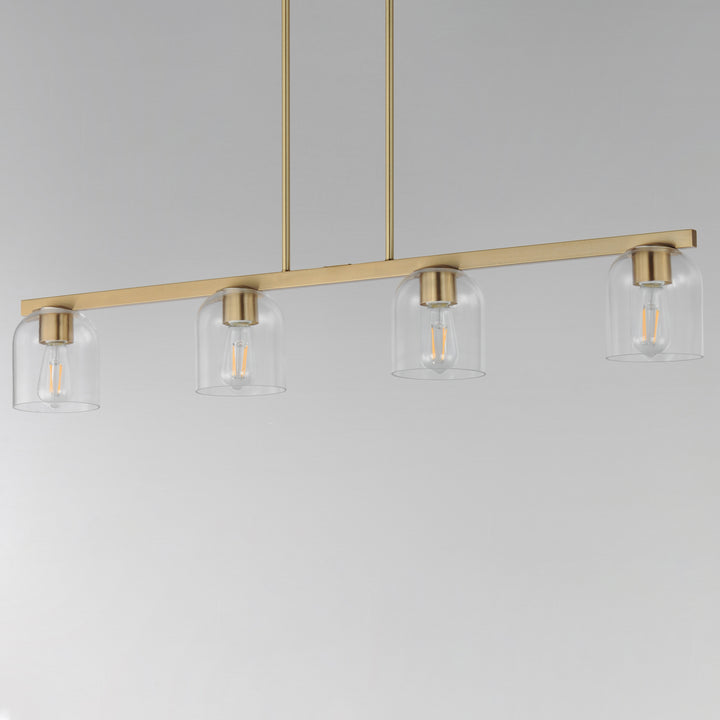 Scoop 4-Light Linear Pendant Natural Aged Brass (CLNAB) alternate view