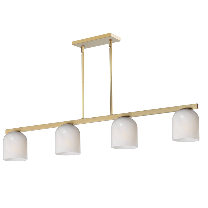 Scoop 4-Light Linear Pendant Natural Aged Brass (MRNAB)